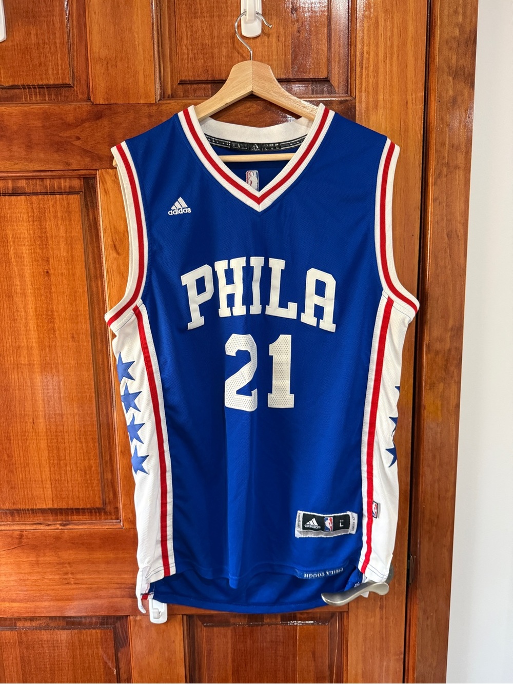 Adidas Philadelphia Sixers Embiid Jersey - Large